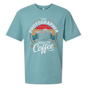 This Photographer Runs On Coffee Camera Sueded Cloud Jersey T-Shirt