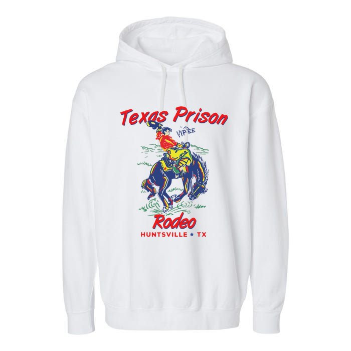 Texas Prison Rodeo  Western Cowboy Garment-Dyed Fleece Hoodie