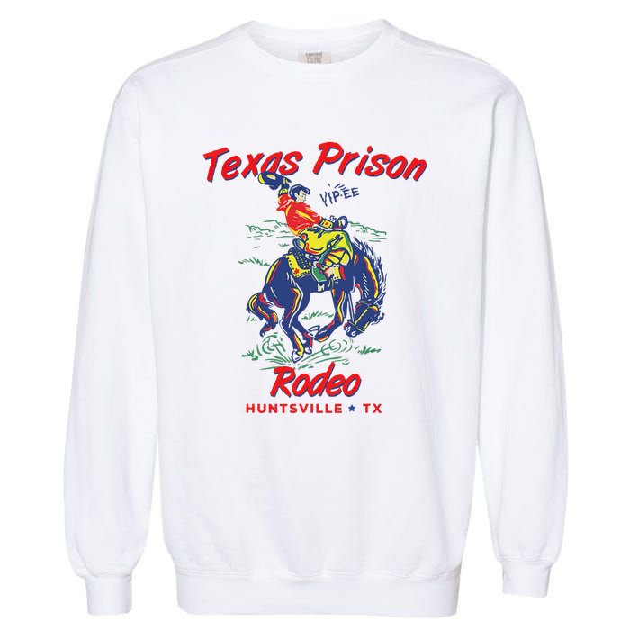 Texas Prison Rodeo  Western Cowboy Garment-Dyed Sweatshirt