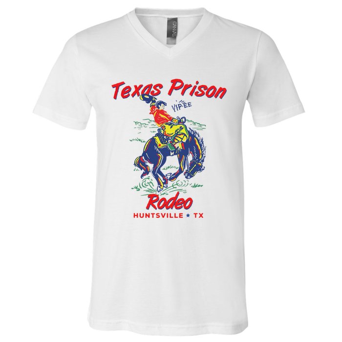 Texas Prison Rodeo  Western Cowboy V-Neck T-Shirt