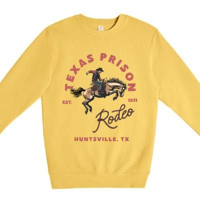 Texas Prison Rodeo Cowboy Western Premium Crewneck Sweatshirt