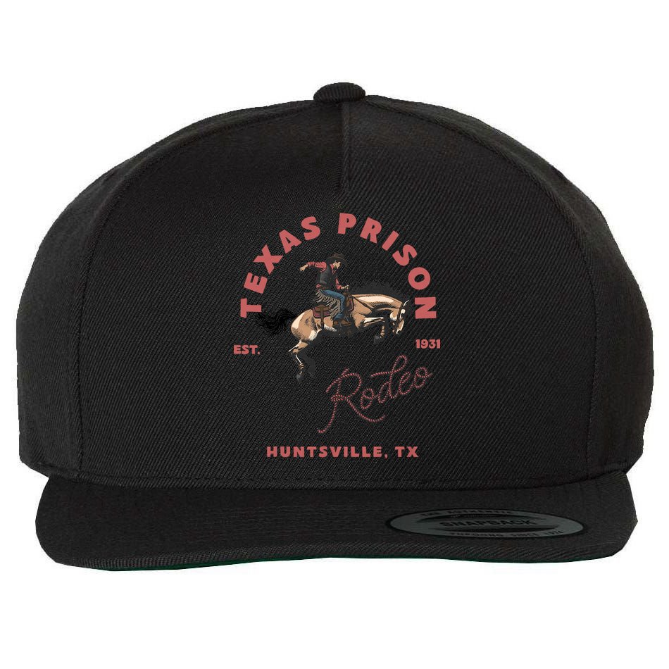 Texas Prison Rodeo Cowboy Western Wool Snapback Cap