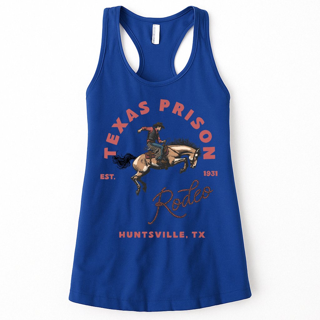 Texas Prison Rodeo Cowboy Western Womens Tank Top