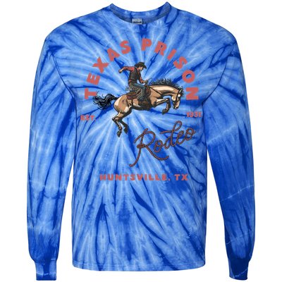 Texas Prison Rodeo Cowboy Western Tie-Dye Long Sleeve Shirt