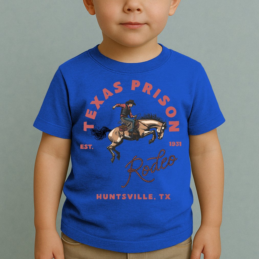 Texas Prison Rodeo Cowboy Western Toddler T-Shirt