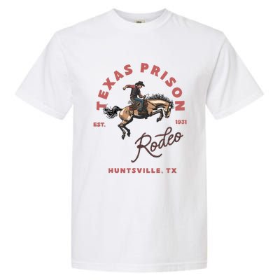 Texas Prison Rodeo Cowboy Western Garment-Dyed Heavyweight T-Shirt