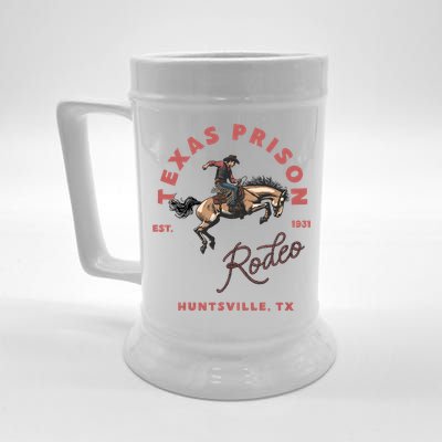 Texas Prison Rodeo Cowboy Western Beer Stein