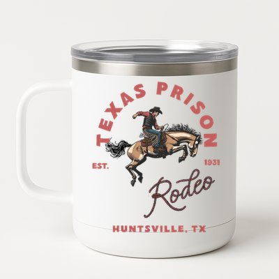 Texas Prison Rodeo Cowboy Western 12 oz Stainless Steel Tumbler Cup