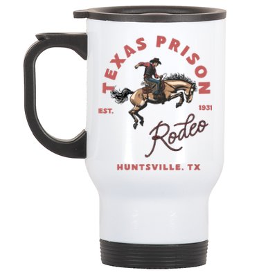 Texas Prison Rodeo Cowboy Western Stainless Steel Travel Mug