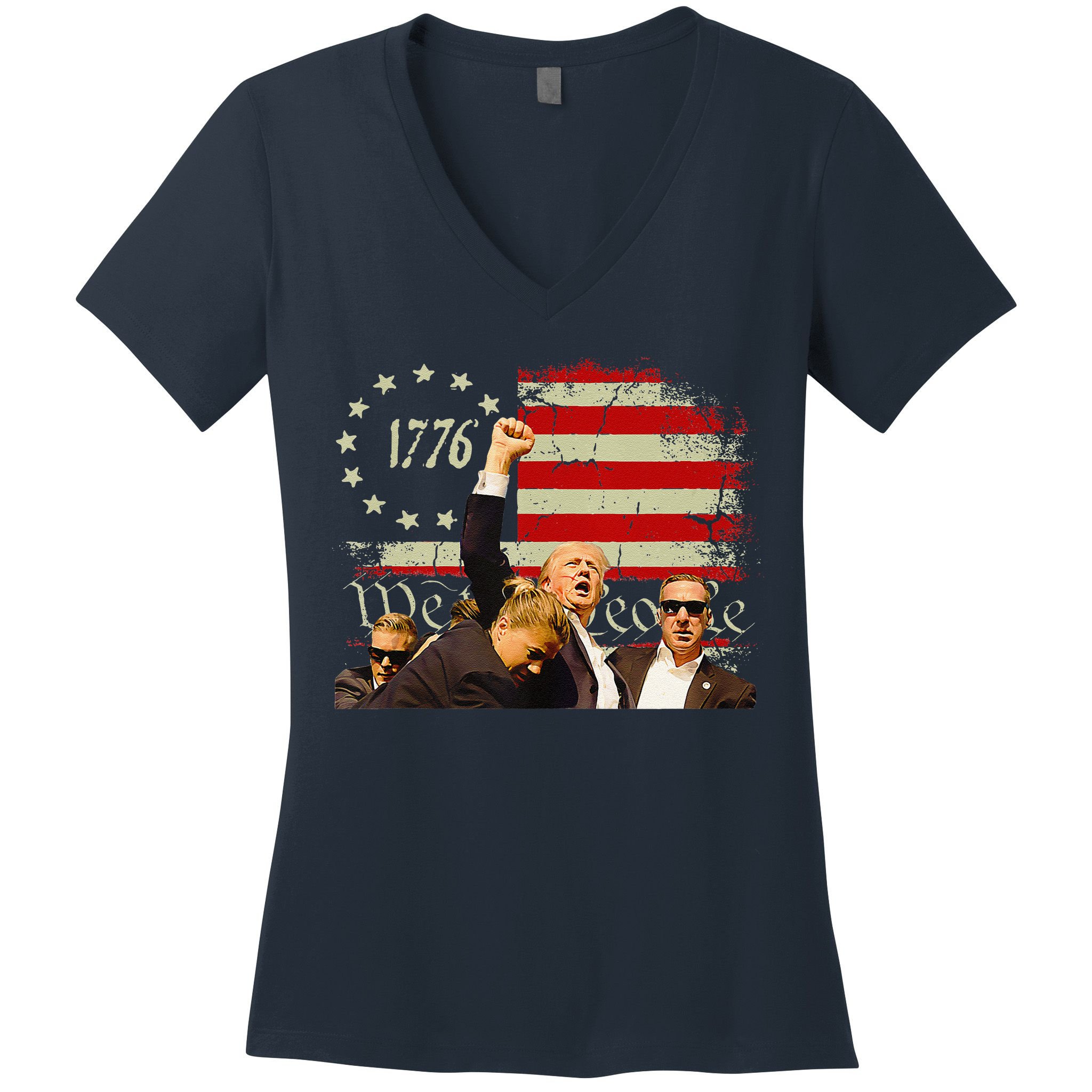 Trump Pa Rally Pennsylvania Rally Trump 2024 Women's V-Neck T-Shirt