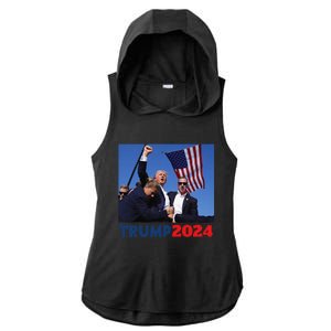 Trump Pa Rally Pennsylvania Rally Trump 2024 Ladies PosiCharge Tri-Blend Wicking Draft Hoodie Tank