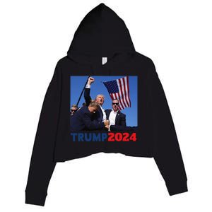 Trump Pa Rally Pennsylvania Rally Trump 2024 Crop Fleece Hoodie