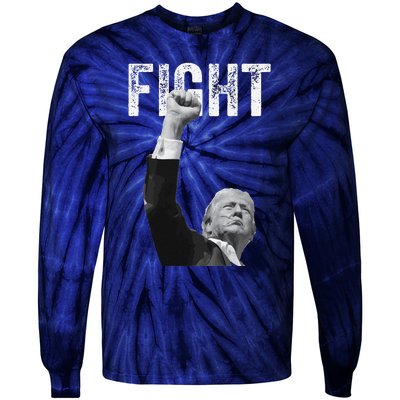 Trump Pennsylvania Rally Fight! Tie-Dye Long Sleeve Shirt