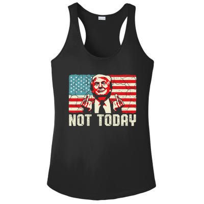 Trump Pennsylvania Rally Shooting Not Today Ladies PosiCharge Competitor Racerback Tank