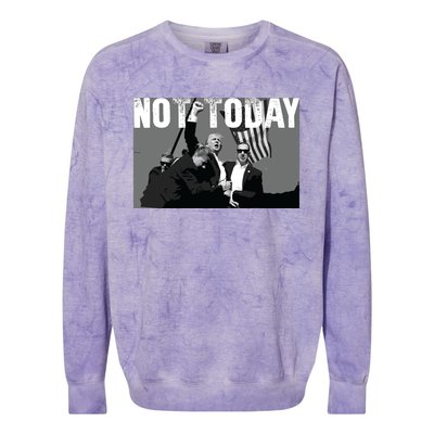 Trump Pennsylvania Rally Shooting Not Today Colorblast Crewneck Sweatshirt