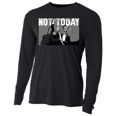 Trump Pennsylvania Rally Shooting Not Today Cooling Performance Long Sleeve Crew