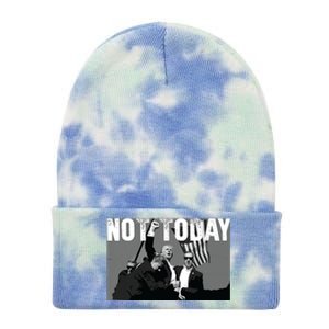 Trump Pennsylvania Rally Shooting Not Today Tie Dye 12in Knit Beanie