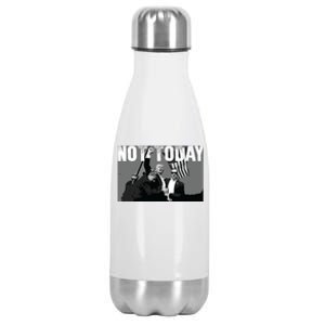 Trump Pennsylvania Rally Shooting Not Today Stainless Steel Insulated Water Bottle