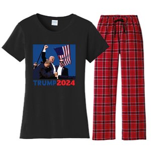 Trump Pa Rally Pennsylvania Rally Trump 2024 Women's Flannel Pajama Set