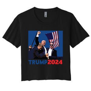 Trump Pa Rally Pennsylvania Rally Trump 2024 Women's Crop Top Tee