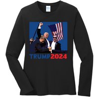 Trump Pa Rally Pennsylvania Rally Trump 2024 Ladies Long Sleeve Shirt