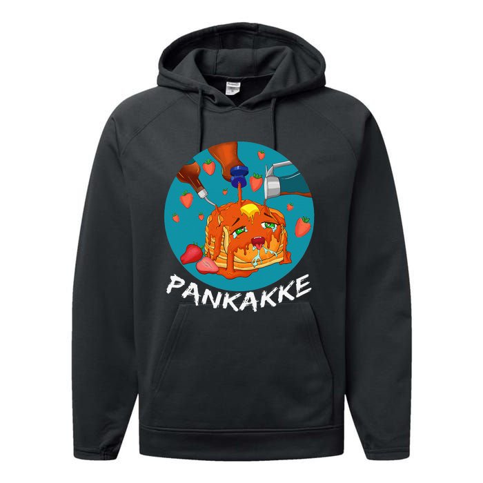 This Pancake REALLY Loves Syrup! Funny Anime Food Pun Performance Fleece Hoodie