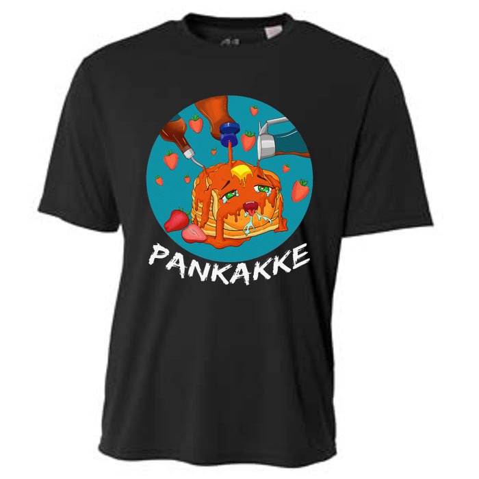 This Pancake REALLY Loves Syrup! Funny Anime Food Pun Cooling Performance Crew T-Shirt