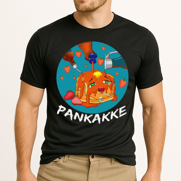 This Pancake REALLY Loves Syrup! Funny Anime Food Pun Cooling Performance Crew T-Shirt