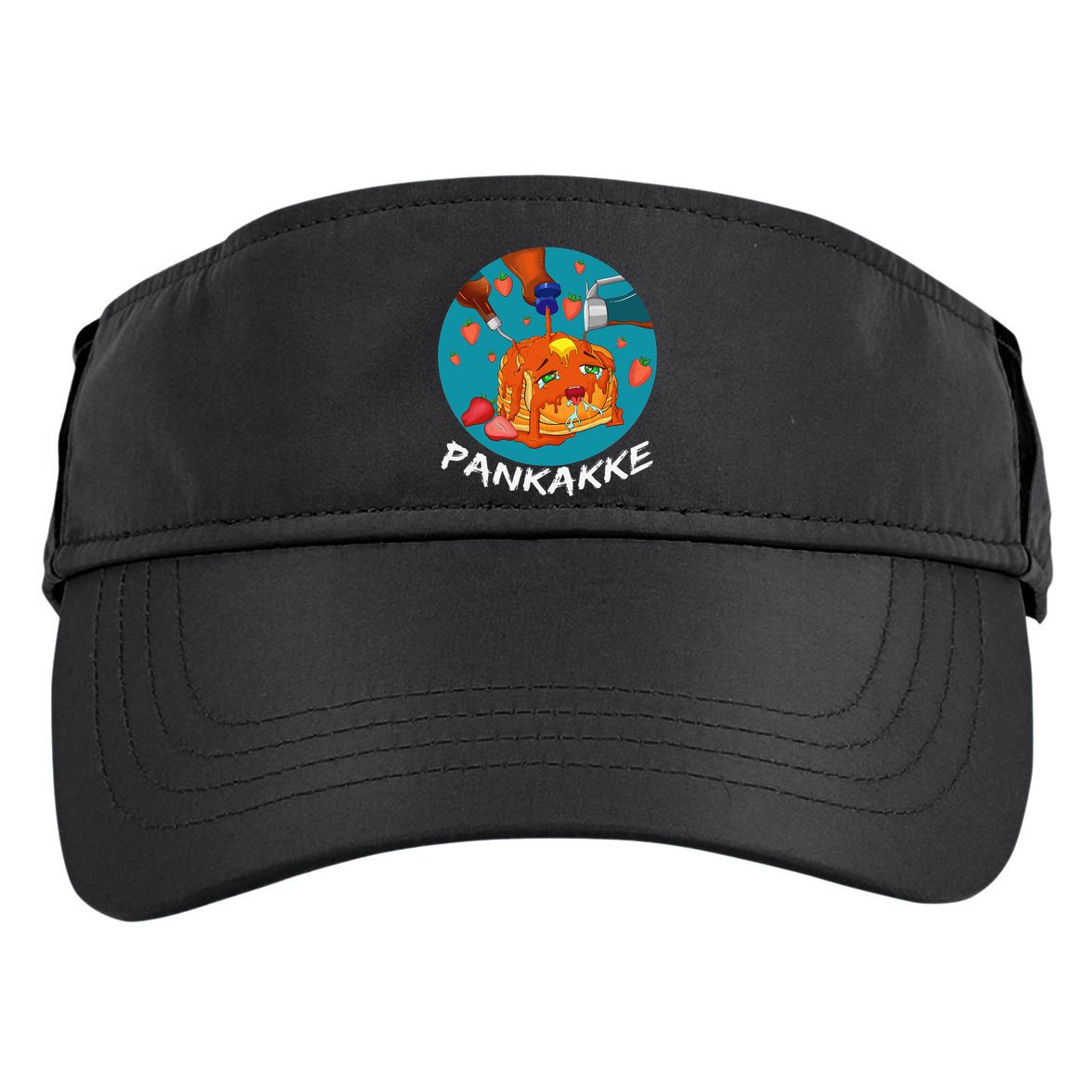 This Pancake REALLY Loves Syrup! Funny Anime Food Pun Adult Drive Performance Visor