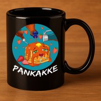 This Pancake REALLY Loves Syrup! Funny Anime Food Pun 11oz C Handle Ceramic Mug