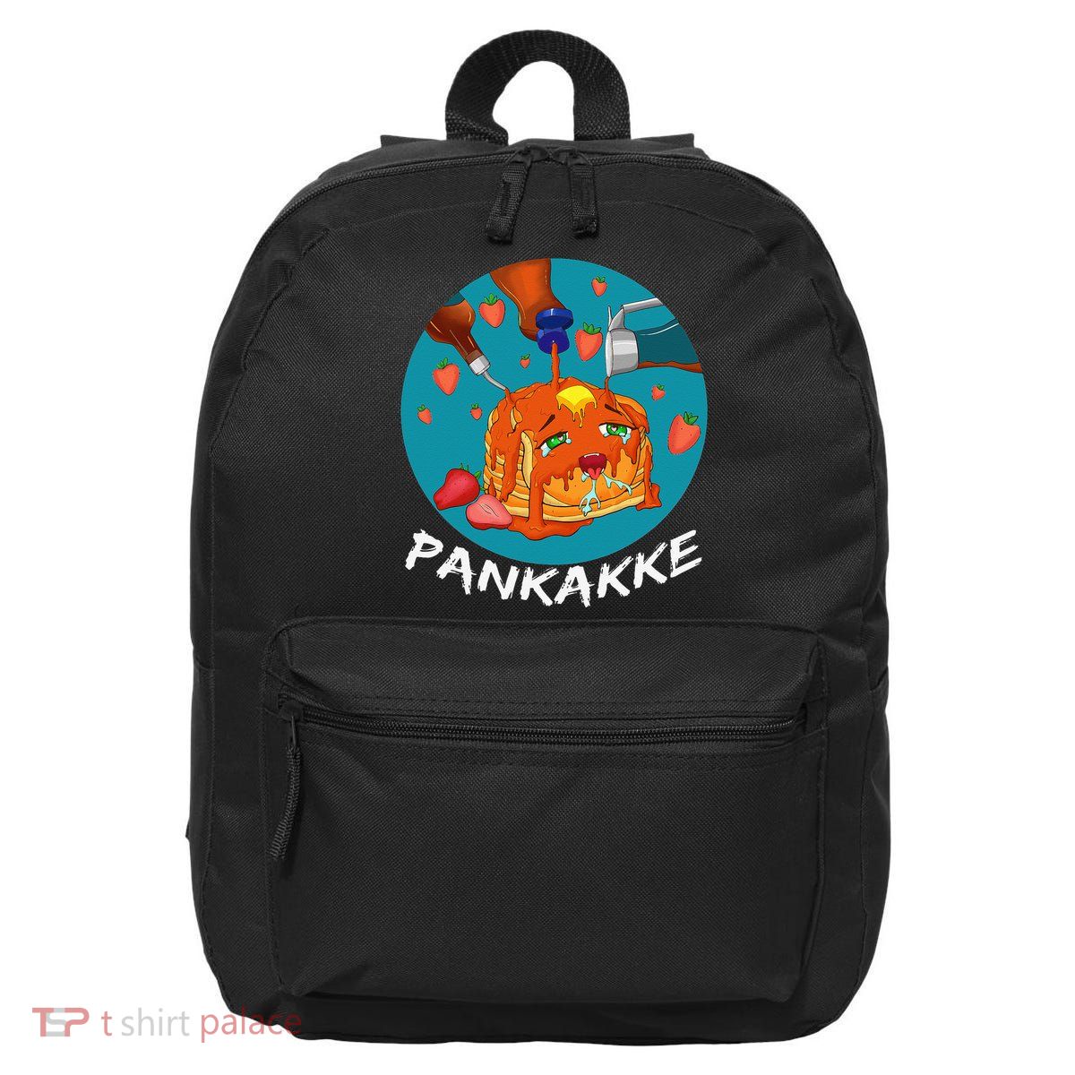 This Pancake REALLY Loves Syrup! Funny Anime Food Pun 16 in Basic Backpack