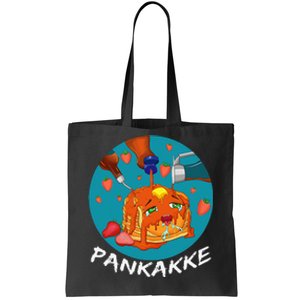 This Pancake REALLY Loves Syrup! Funny Anime Food Pun Tote Bag