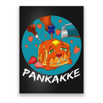 This Pancake REALLY Loves Syrup! Funny Anime Food Pun Poster