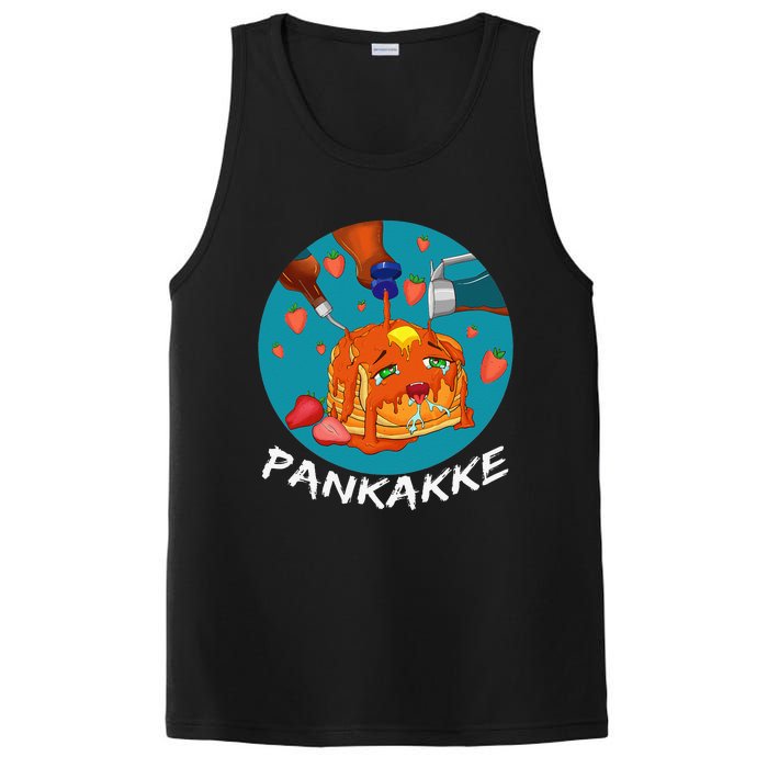 This Pancake REALLY Loves Syrup! Funny Anime Food Pun PosiCharge Competitor Tank