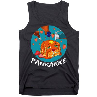 This Pancake REALLY Loves Syrup! Funny Anime Food Pun Tank Top