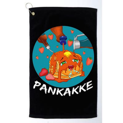 This Pancake REALLY Loves Syrup! Funny Anime Food Pun Golf Towel