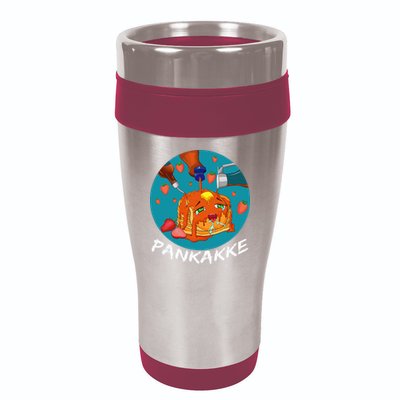 This Pancake REALLY Loves Syrup! Funny Anime Food Pun 16oz Travel Tumbler