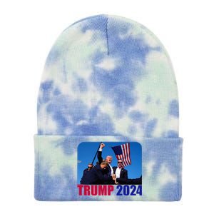 Trump Pennsylvania Rally Shooting Not Today Tie Dye 12in Knit Beanie