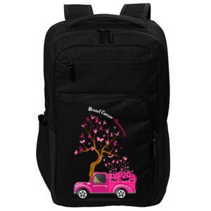 Truck Pumpkins Ribbon Breast Cancer Awareness Impact Tech Backpack