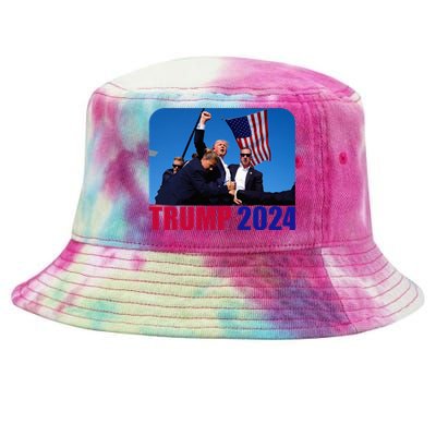 Trump Pennsylvania Rally Shooting Not Today Tie-Dyed Bucket Hat