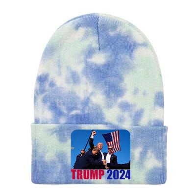 Trump Pennsylvania Rally Shooting Not Today Tie Dye 12in Knit Beanie