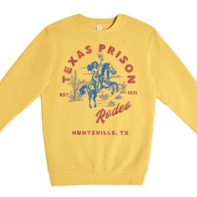 Texas Prison Rodeo Cowboy Western Premium Crewneck Sweatshirt