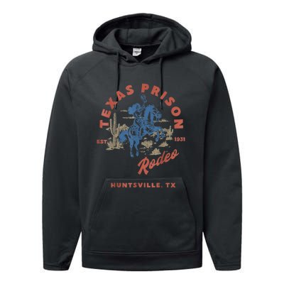 Texas Prison Rodeo Cowboy Western Performance Fleece Hoodie