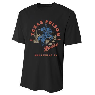 Texas Prison Rodeo Cowboy Western Performance Sprint T-Shirt