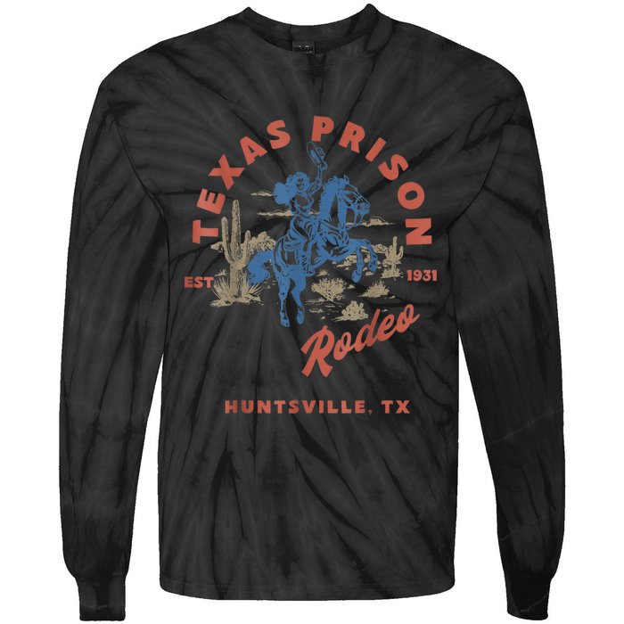 Texas Prison Rodeo Cowboy Western Tie-Dye Long Sleeve Shirt