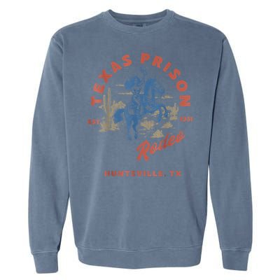 Texas Prison Rodeo Cowboy Western Garment-Dyed Sweatshirt