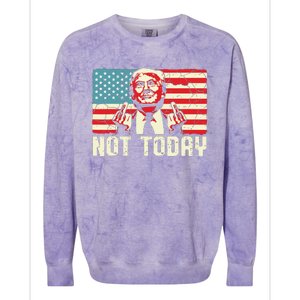 Trump Pennsylvania Rally Shooting Not Today Colorblast Crewneck Sweatshirt