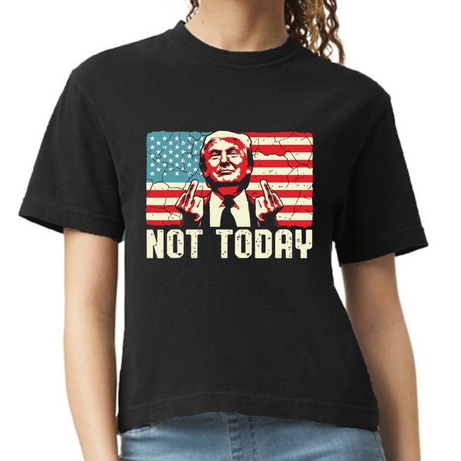 Trump Pennsylvania Rally Shooting Not Today Comfort Colors Boxy T-Shirt