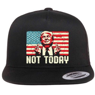 Trump Pennsylvania Rally Shooting Not Today Flatbill Hat