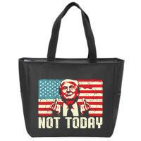 Trump Pennsylvania Rally Shooting Not Today Zip Tote Bag